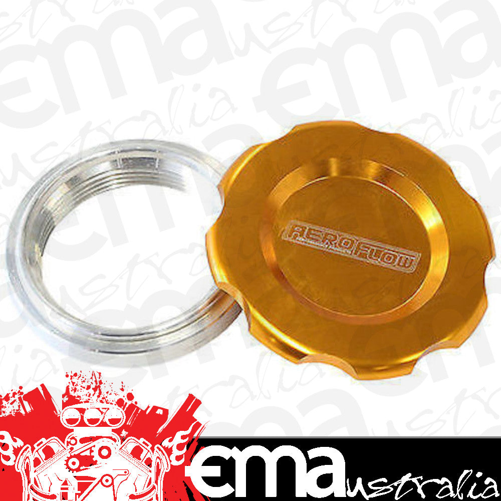 Aeroflow AF465-24G 1.5" Weld Bung & Gold Cap Low Profile Female Weld-On