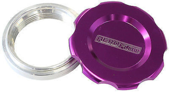 Aeroflow AF465-24PUR 1.5" Weld Bung & Purple Cap Low Profile Female Weld-On