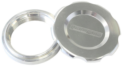 Aeroflow Performance Products AF465-32S 2" Weld Bung & Silver Cap Low Profile Female Weld-On