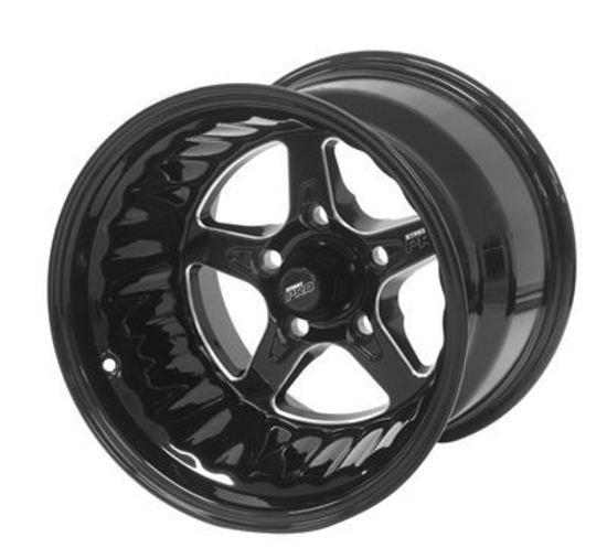 Street Pro Wheels STP002-151200F-BK Street Pro Ll Convo Wheel Black 15X12' Ford Bolt Circle 5X 4.50' -38 5.00' Back Space
