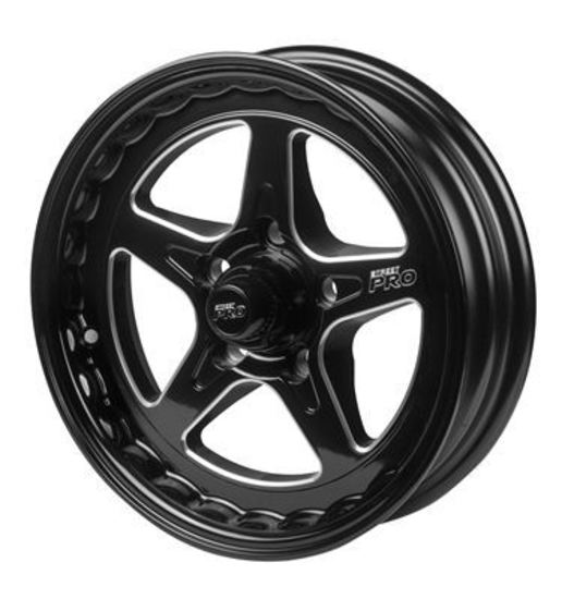 Street Pro Wheels STP002-154000F-BK Street Pro Ll Convo Wheel Black 15X4' Ford Bolt Circle 5 X 4.50' 13 2.0' Back Space