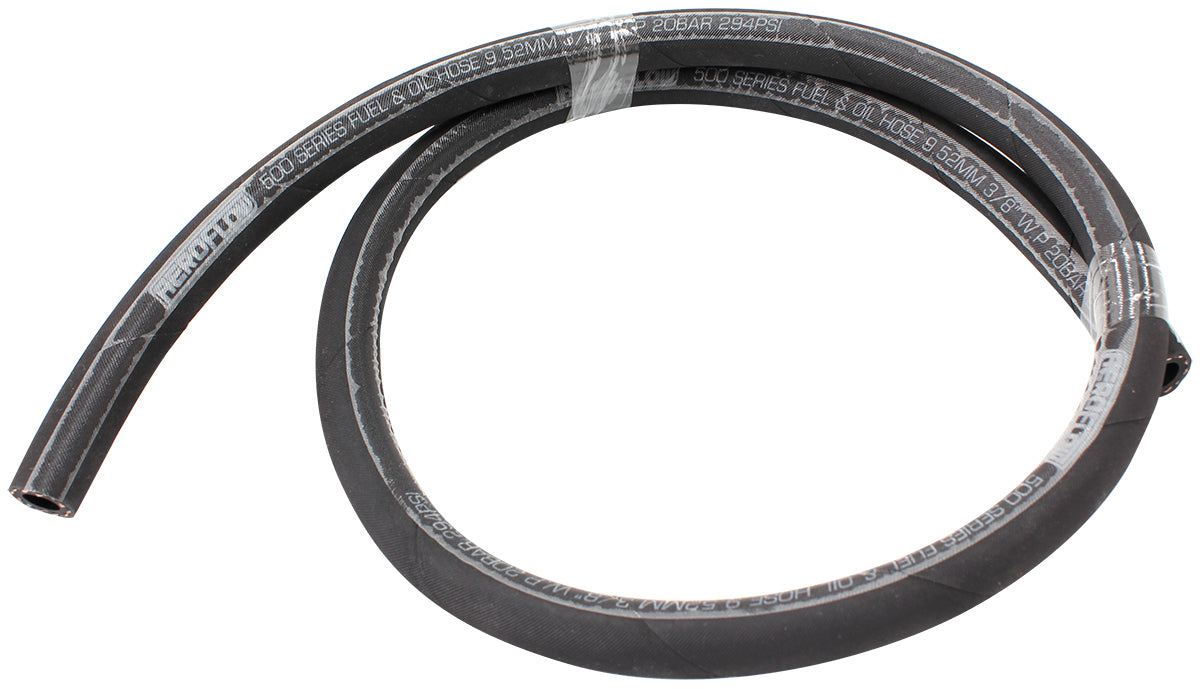 500 Series Black Push Lock Hose -4AN (3 Metre Length)