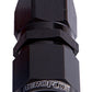 Aeroflow Performance Products AF501-04BLK Alloy Straight Hose End -4AN Black Cutter Style Swivel Nut