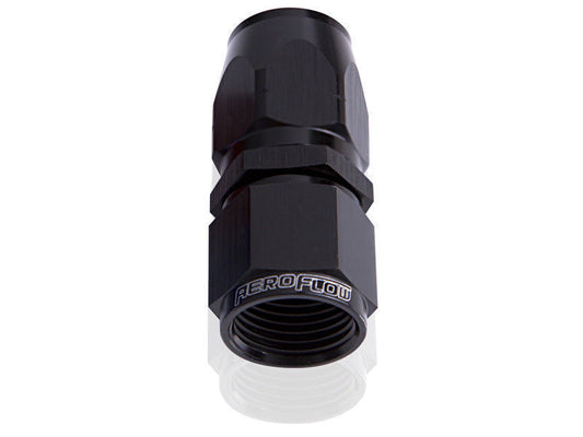 Aeroflow AF501-08BLK Alloy Straight Hose End -8AN Black Swivel Nut