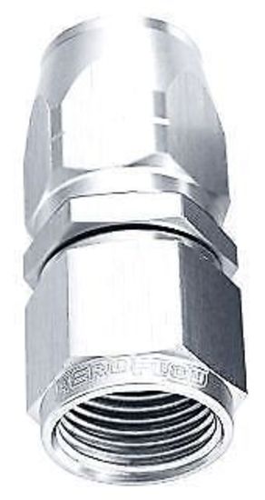 Aeroflow 100 & 450 series braided hose Alloy Straight End -8AN Silver Swivel Nut Aeroflow Performance Products AF501-08S
