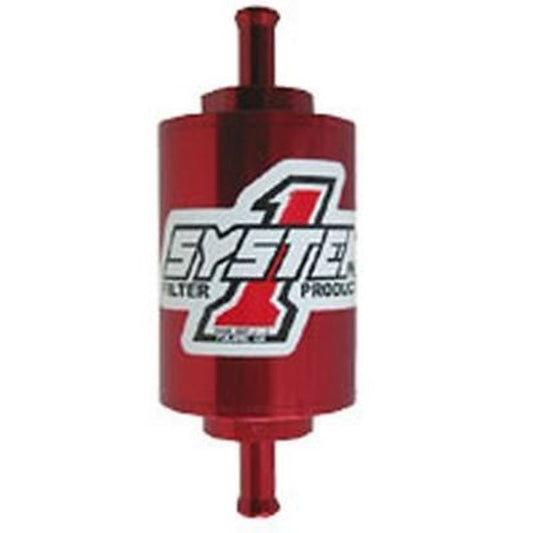 System One SY200-201405 Pro Street Billet In-Line Fuel Filter 30 Mic 5/16" Barbs