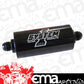 System One SY201-203408-B Medium Billet In-Line Fuel Filter Black anodized 2" O.D x 6" Long -8an Ends. 30 Micron