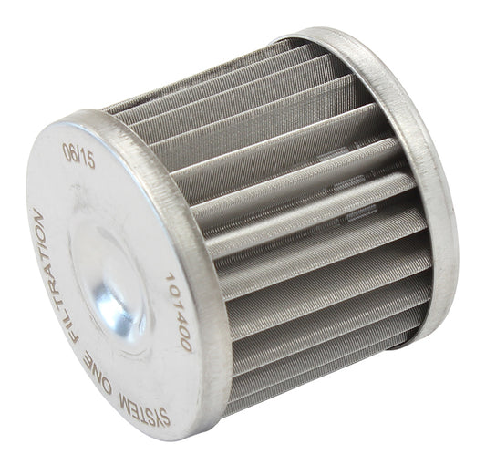 System One SY208-101700 Replacement Stainless Steel Element 75 Micron suit 4-1/2" Long x 2" O.D Fuel Filter