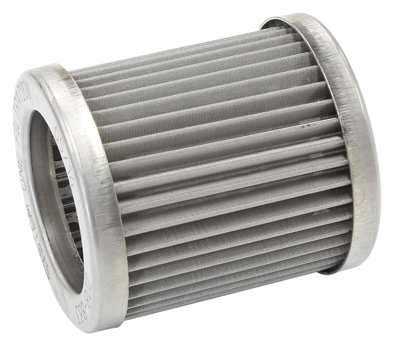 System One SY208-883 Replacement Stainless Steel Element 35 Micron suit 3-3/4" Long x 3" O.D Billet Oil Filters Sy210-314 & Sy210-361