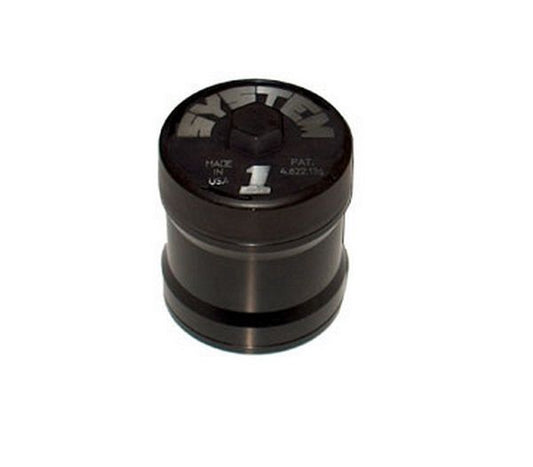 System One SY209-361B Spin On Oil Filter Black 3.75"L x 3.75"D Universal Threads