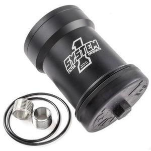 System One SY209-512B Billet No Bypass Fuel Filter 10 Micron Black 1"-12 Thread
