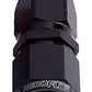 Aeroflow AF501-20BLK Alloy Straight Hose End -20AN Black Cutter Style Swivel Nut