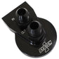 System One SY221-90004-10-B Remote Filter Mount- Black suit 2-Bolt Flat Surface Mount w/ -10an Inlet/Outlet