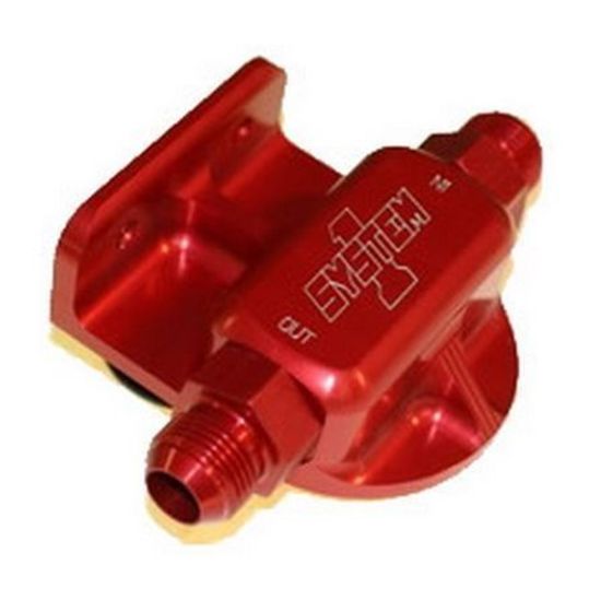 System One SY222-90007-12 Billet Side Port Remote Filter Mount Lh -12 Red