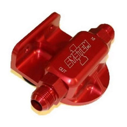 System One SY222-90007-12 Billet Side Port Remote Filter Mount Lh -12 Red