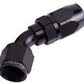 Aeroflow 100 & 450 series braided hose Alloy 45 Deg End -4AN Black Cutter Style Full Swivel Aeroflow Performance Products AF502-04BLK