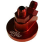 System One SY229-90559-12 Billet Block Adapter suit Ford/Chrysler -12an Male Red