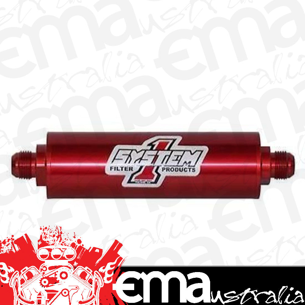 System One SYS202-202712 Billet Inline Oil Filter -12an In/Out 75 Micron 24 Gpm