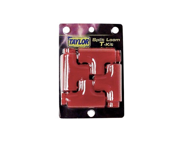 Taylor Motorsports TAY39120 Split Loom T-Kit Red suits 1/4" 3/8" & 1/2" Tubing