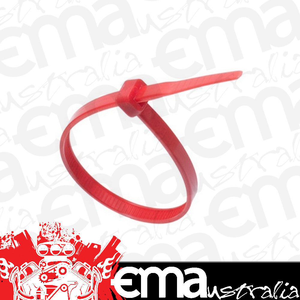 Taylor Motorsports TAY43022 Coloured Cable Tie 25 Pack Red 8" Length