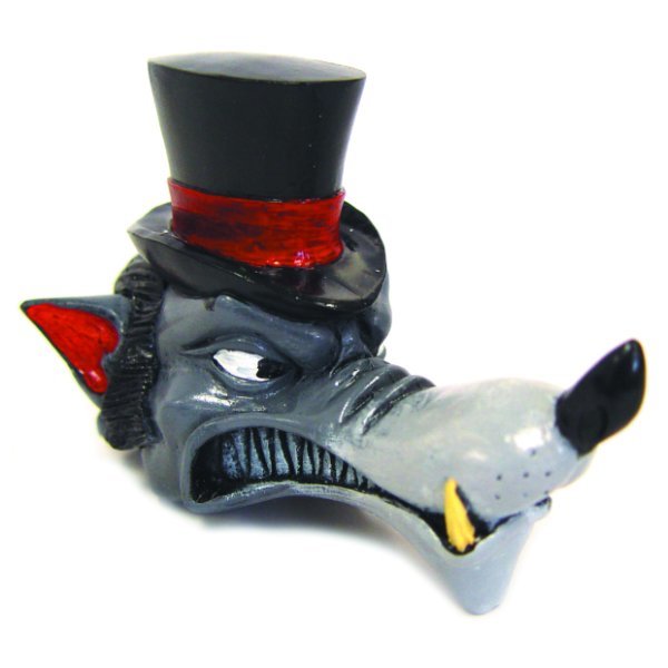 Timebomb Kustoms TBKJFN75 Gear Shift Knob Painted Top Hat Wolf