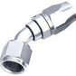 Aeroflow 100 & 450 series braided hose Alloy 45 Deg End -16AN Silver Cuter Style Full Swivel Aeroflow Performance Products AF502-16S