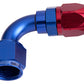 Aeroflow AF503-06 Alloy 90 Deg Hose End -6AN Blue Cutter Style Full Swivel