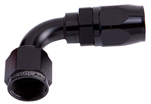 Aeroflow AF503-06BLK Alloy 90 Deg Hose End -6AN Black Cutter Style Full Swivel