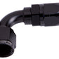 Aeroflow AF503-06BLK Alloy 90 Deg Hose End -6AN Black Cutter Style Full Swivel