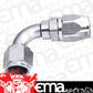 Aeroflow 100 & 450 series braided hose Alloy 90 Deg End -20AN Silve Cutter Style Full Swivel Aeroflow Performance Products AF503-20S
