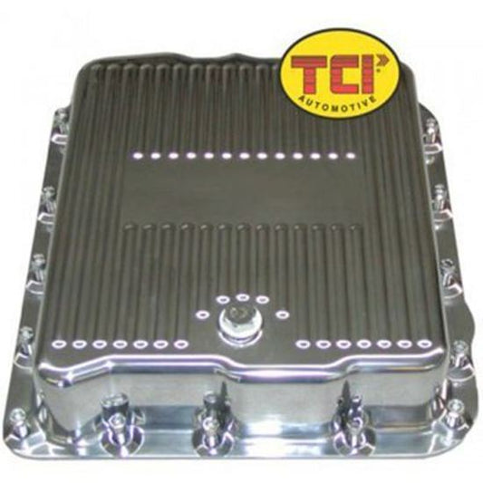TCI Auto TCI378010 Automatic Transmission Pan Stock Aluminum Polished Gm 700R4 4L60E Kit