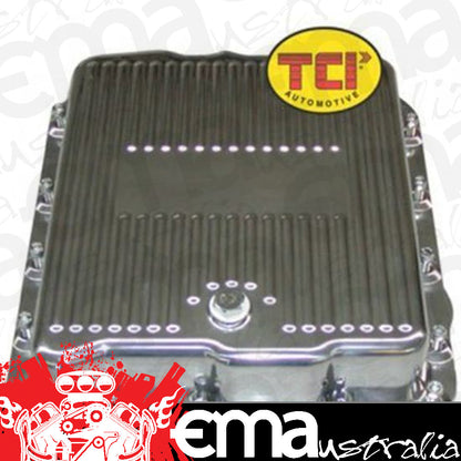 TCI Auto TCI378010 Automatic Transmission Pan Stock Aluminum Polished Gm 700R4 4L60E Kit