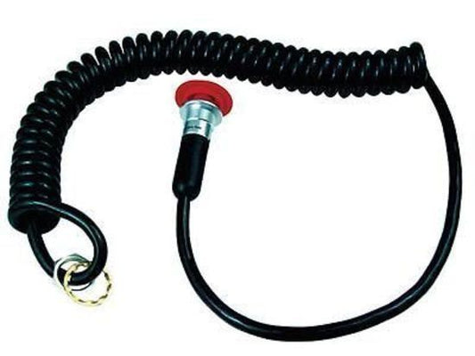 TCI Auto | TCI388500 | Momentary 10 Amp Pushbutton Trans-Brake Switch Red Spiral Cord