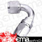 Aeroflow 100 & 450 series braided hose Alloy 120 Deg End -10AN Silver Cuter Style Full Swivel Aeroflow Performance Products AF504-10S