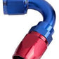 Aeroflow 100 & 450 series braided hose Alloy 120 Deg End -20AN Blue Cutter Style Full Swivel Aeroflow Performance Products AF504-20
