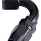 Aeroflow AF504-20BLK Alloy 120 Deg Hose End -20AN Black Cutter Style Full Swivel