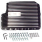 TCI Auto TCI508010 Automatic Transmission Pan Deep Aluminum Black Coated/Natural Fins Ford 5R110 Adds 7.5 Qts.