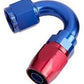 Aeroflow AF505-04 Alloy 150 Deg Hose End -4AN Blue Cutter Style Full Swivel