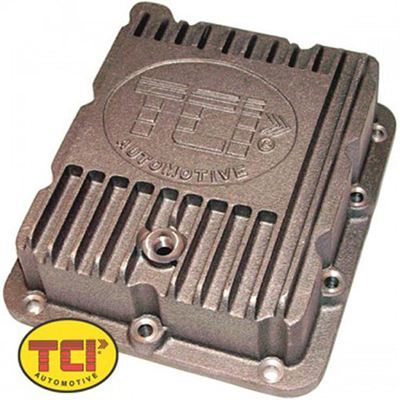 TCI Auto TCI518000 Transmission Pan Stock Aluminum Natural Case Fill Ford C-4