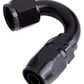Aeroflow AF505-12BLK Alloy 150 Deg Hose End -12AN Black Cutter Style Full Swivel