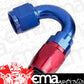 Aeroflow AF505-16 Alloy 150 Deg Hose End -16AN Blue Cutter Style Full Swivel