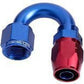 Aeroflow 100 & 450 series braided hose Alloy 180 Deg End -4AN Blue Cutter Style Full Swiivel Aeroflow Performance Products AF506-04