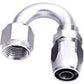 Aeroflow 100 & 450 series braided hose Alloy 180 Deg End -8AN Silver Cuter Style Full Swivel Aeroflow Performance Products AF506-08S