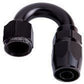 Aeroflow 100 & 450 series braided hose Alloy 180 Deg End -12AN Black Cutter Style Full Swivel Aeroflow Performance Products AF506-12BLK