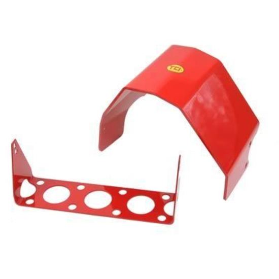 TCI Auto TCI976000 Automatic Transmission Shield Case Aluminum Red Powdercoated Ford C-6 Kit