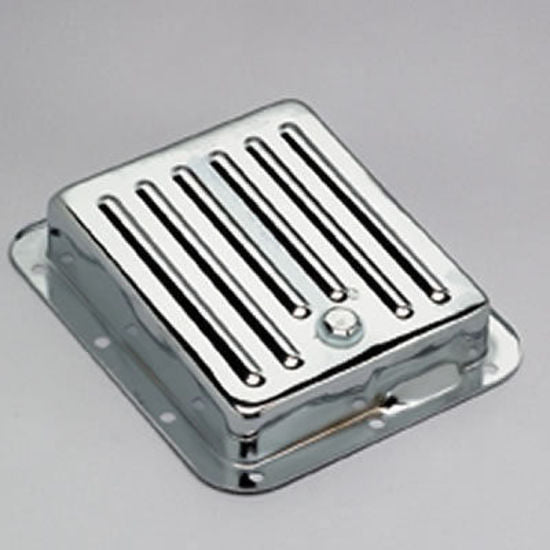 Trans-Dapt TD9531 Trans Dapt Chrome Finned Stock Transmission Pan suit Ford C4 Transmission