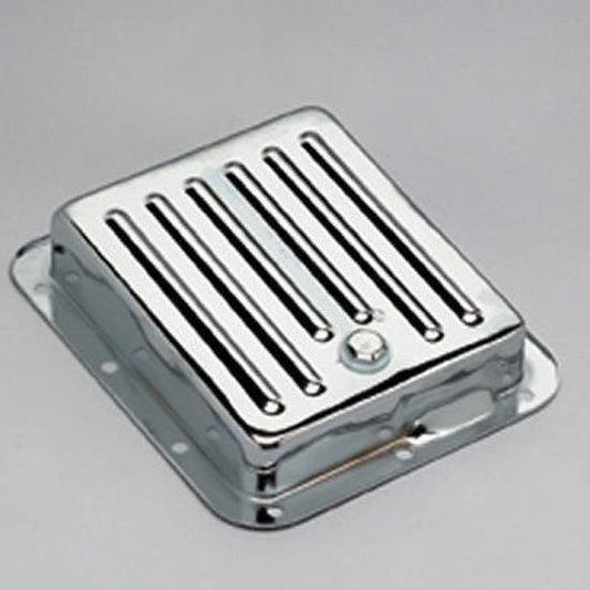 Trans-Dapt TD9531 Trans Dapt Chrome Finned Stock Transmission Pan suit Ford C4 Transmission