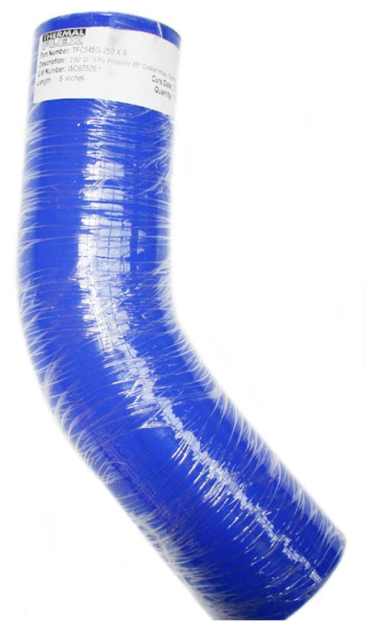 Thermal Flex TFC590200250x6 90¡ Bend Reducer Silicone Hose - Blue 2.00" to 2.50" I.D 6" Legs