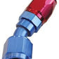 Aeroflow 100 & 450 series braided hose Alloy 30 Deg End -6AN Blue Cutter Style Full Swivel Aeroflow Performance Products AF507-06