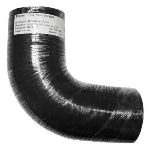 Thermal Flex TFC590GNB-225x6 90¡ Bend Silicone Hose - Black 2.25" I.D 6" Legs
